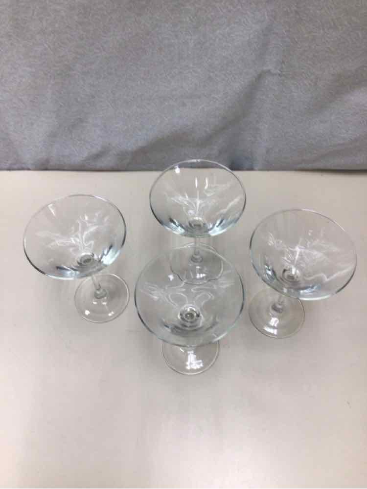 4 MARTINI GLASSES