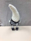 BLACK PLAID GNOME BOBBLE FIGURE