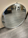 LARGE SILVER CIRCULAR MIRROR