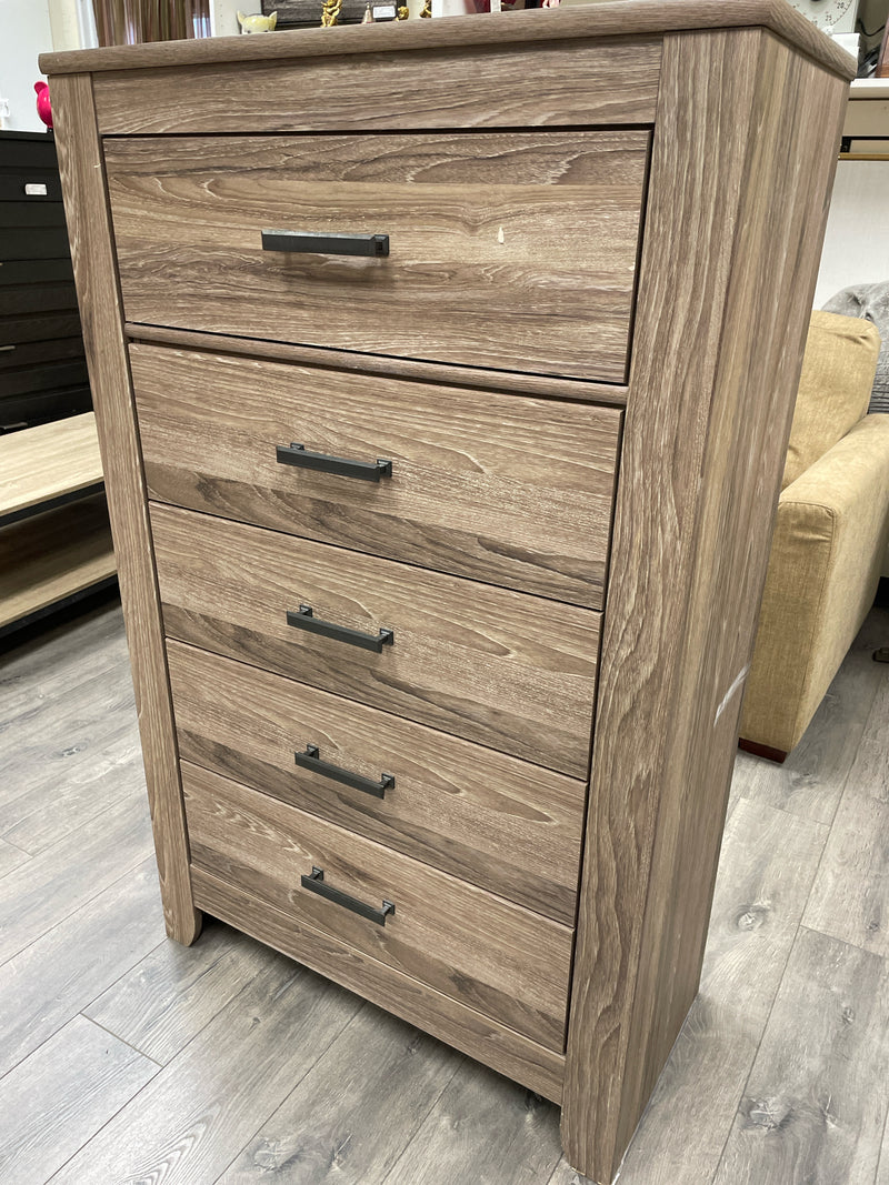 CHARCOAL 5 DRAWER TALL DRESSER