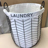 HAMPER W/METAL WIRE "LAUNDRY"