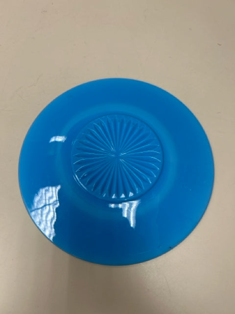 VINTAGE BLUE GLASS PLATE