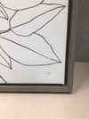 LEAF ON CANVAS GRAY FRAME