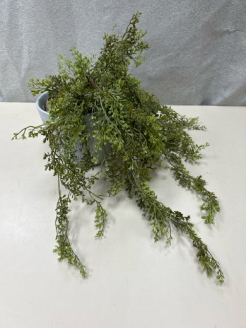 FAUX GREENERY IN GREY PLANTER
