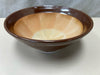 BROWN TAN CERAMIC BOWL