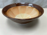BROWN TAN CERAMIC BOWL