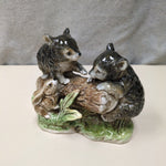 2 CUBS W/RABBIT CERAMIC