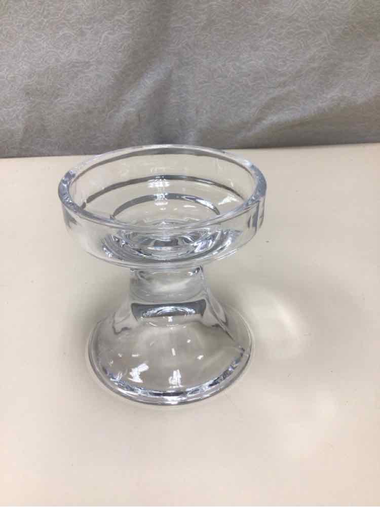 CLEAR CANDLE HOLDER