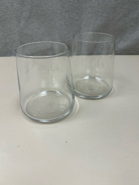 2 TAPERED GLASSES