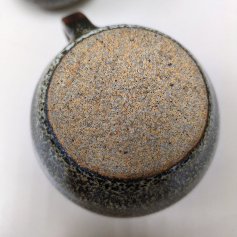 2 HANDMADE RED/GOLD MUGS