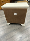 WHITE NIGHTSTAND W/DRAWER & CABINET