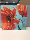 RED FLOWER W/BLUE CANVAS