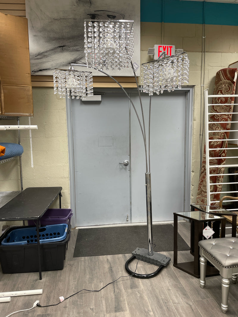 SILVER JEWEL 3 BULB FLOOR LAMP