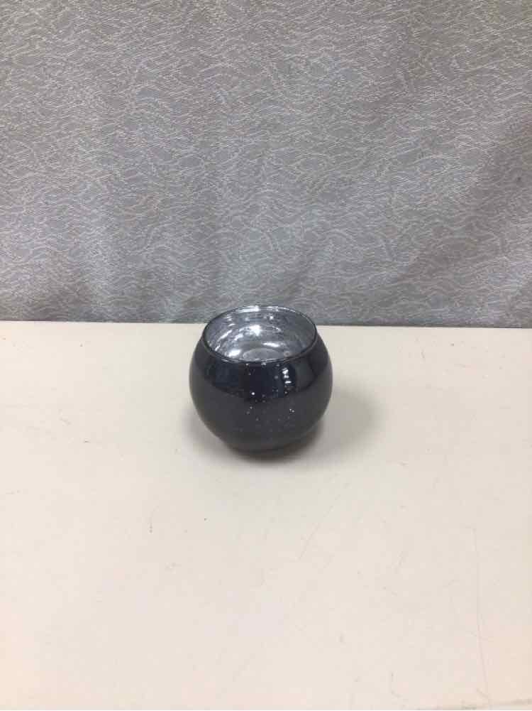 MINI BLACK MERCURY GLASS POT