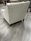 GREY WHITE PATTERN ARMCHAIR