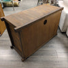 HARDWOOD W/GLASS DOORS CONSOLE