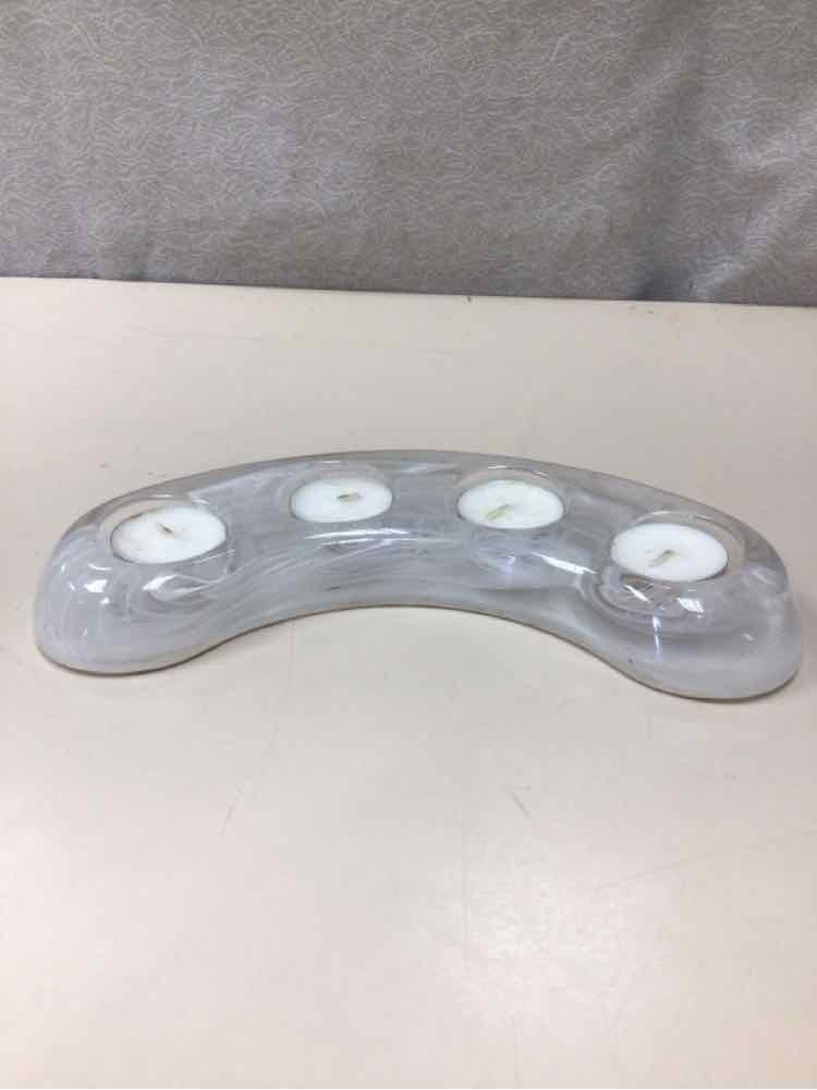 STONE WHITE TEA LIGHT HOLDER