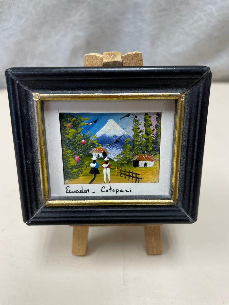 MINI ECUADOR PAINTING W/STAND
