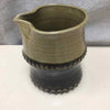 GREEN/BROWN CERAMIC CREAMER