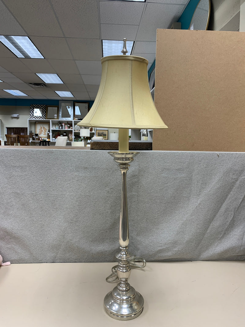 TALL SILVER BASE LAMP