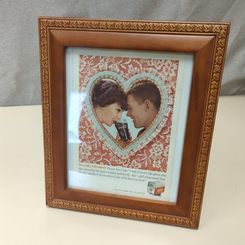FRAMED VINTAGE COKE AD