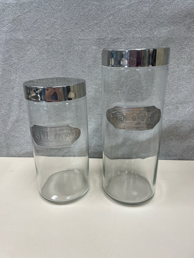 SUGAR+FLOUR GLASS CANISTERS