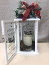 LANTERN W/LIGHT UP CANDLE & HOLLY
