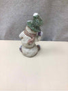 GLITTER SNOWMAN FIGURINE