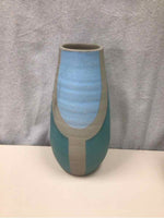 GREEN/BLUE/GRAY TALL VASE