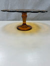 AMBER GLASS CAKE PLATE