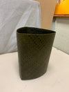 GREEN WEAVE TRASH CAN