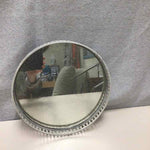 GLASS ROUND SMOKY MIRRORED TRAY