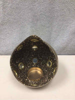 GOLD BEADED ROUND CANDLE HOLDER