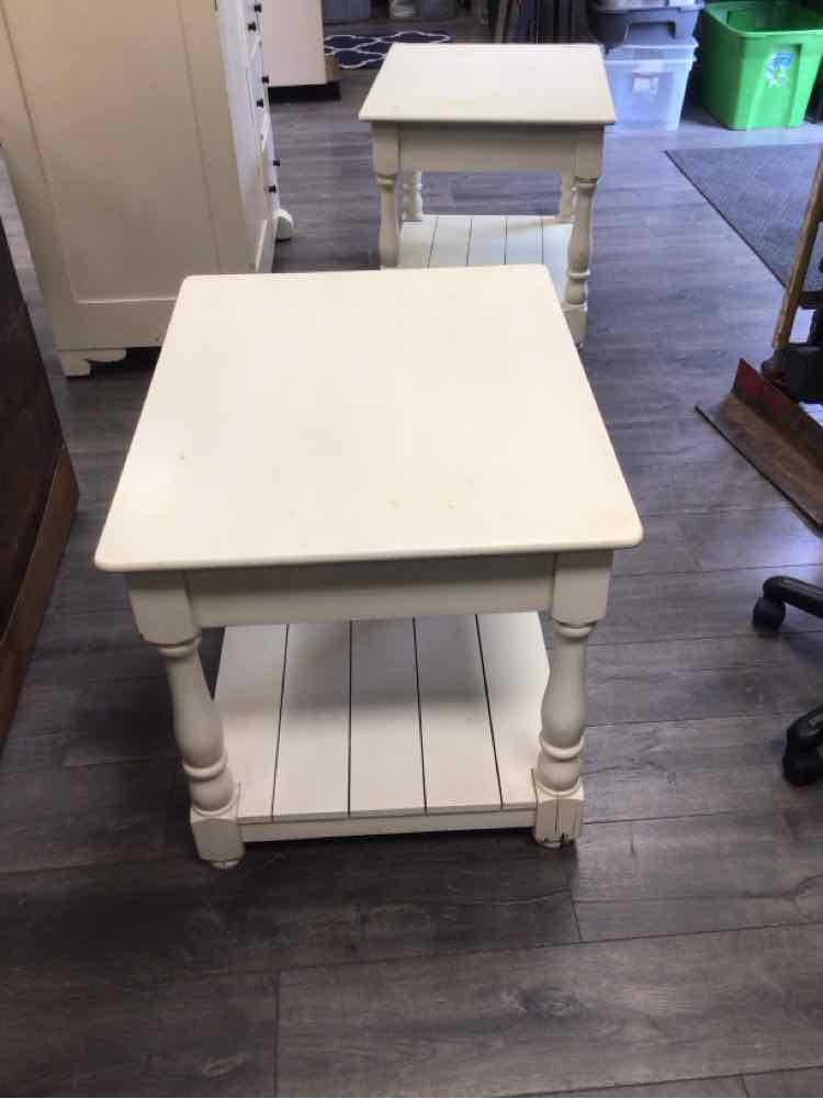 LARGE CREAM NIGHTSTAND WITH DRAWER