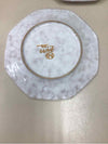 4 white octagon salad plates