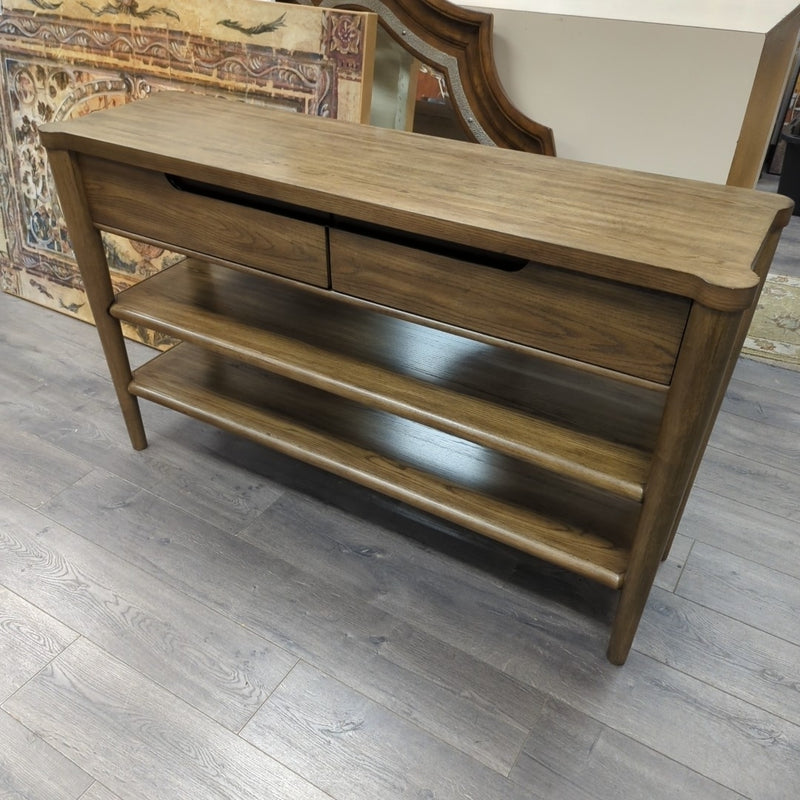 "ROANHOWE" BROWN 2 DRAWER CONSOLE/SERVER