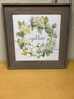 "GATHER" W/WREATH PIC