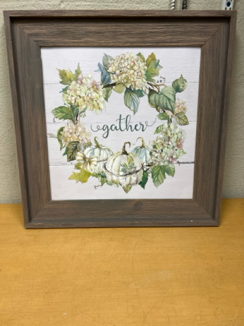 "GATHER" W/WREATH PIC