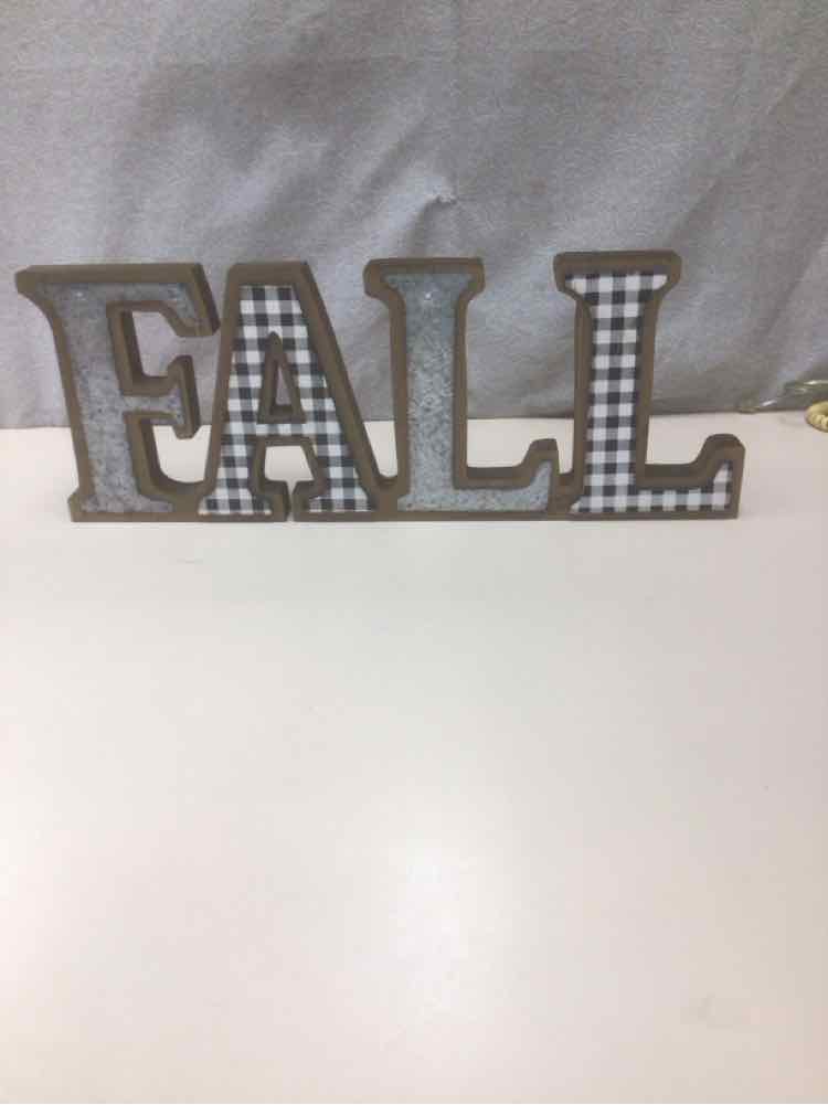 WOOD "FALL" SIGN