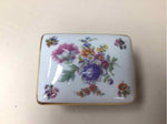 SMALL WHITE FLORAL/GOLD BOX