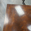 DARK WOOD END TABLE W/INLAY