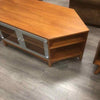 WOOD MULTI-TIER CORNER CONSOLE