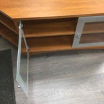 WOOD MULTI-TIER CORNER CONSOLE