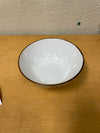CREAM BROWN FOOTED BOWL