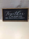 "TOGETHER" WOOD SIGN