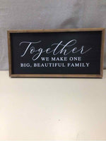 "TOGETHER" WOOD SIGN