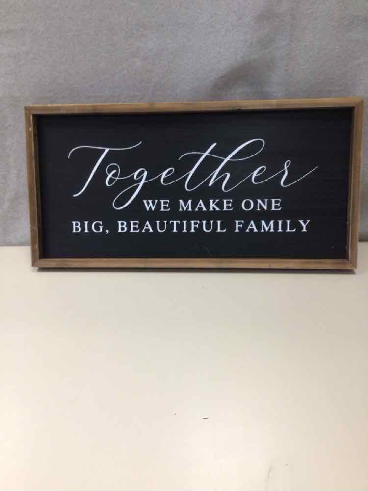 "TOGETHER" WOOD SIGN