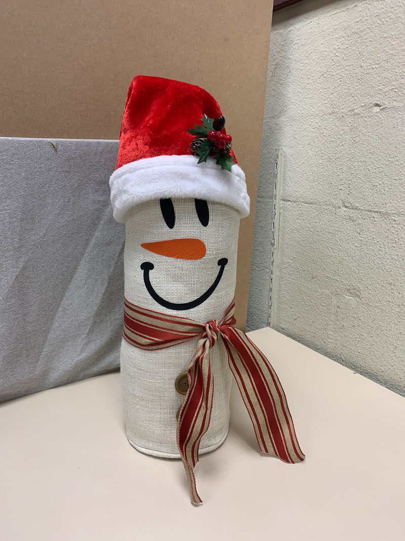 SNOWMAN W/SANTA DOORSTOP