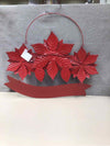 METAL POINSETTIA MERRY XMAS HANGING