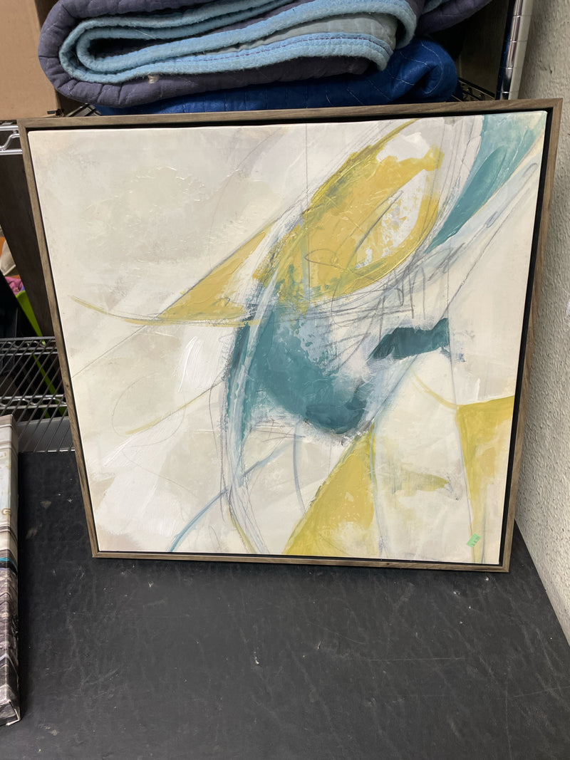 BLUE YELLOW WHITE ABSTRACT PIC